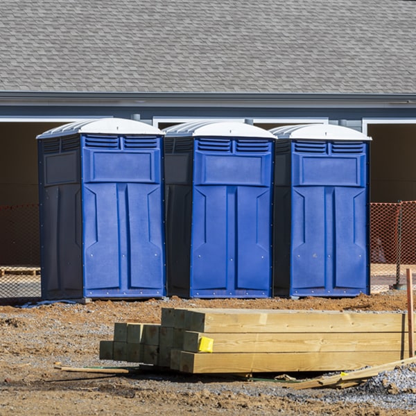 how often are the porta potties cleaned and serviced during a rental period in Canton CT